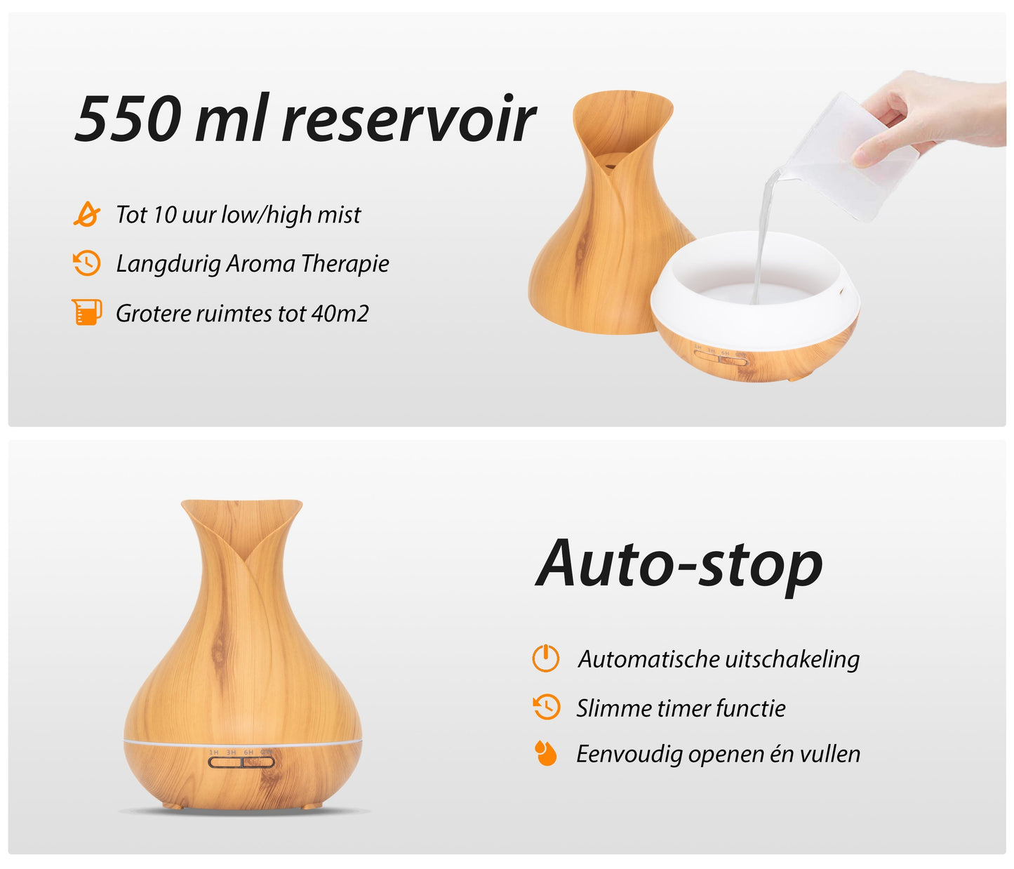 Vitality Pro - Light Wood - Aroma Diffuser